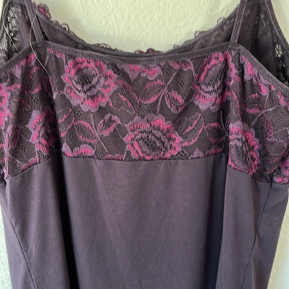 Felina Lingerie Elegant Purple and Gray/Black Lace Camisole Size L - Picture 5 of 10